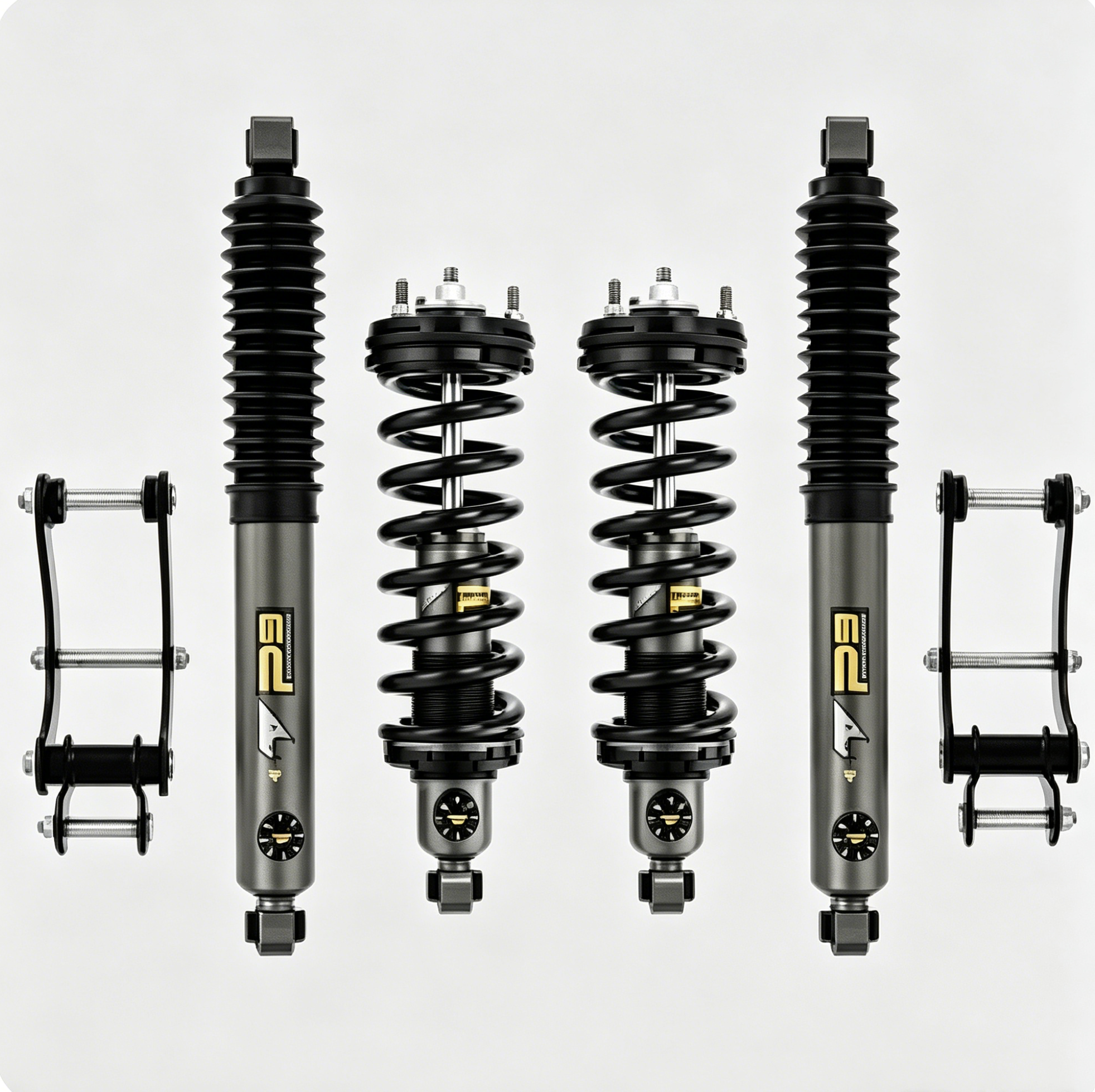 Full lift complete strut kit for Nissan Navara NP300, Toyota Hilux Revo and Mitsubishi Triton MQ | pickup suspension lift shock assembly replacement