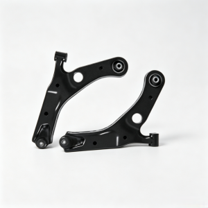 front lower control arm integrated with ball joint & dual rubber bushings for nissan tiida, venucia, dongfeng fengdu | lower suspension wishbone replacement